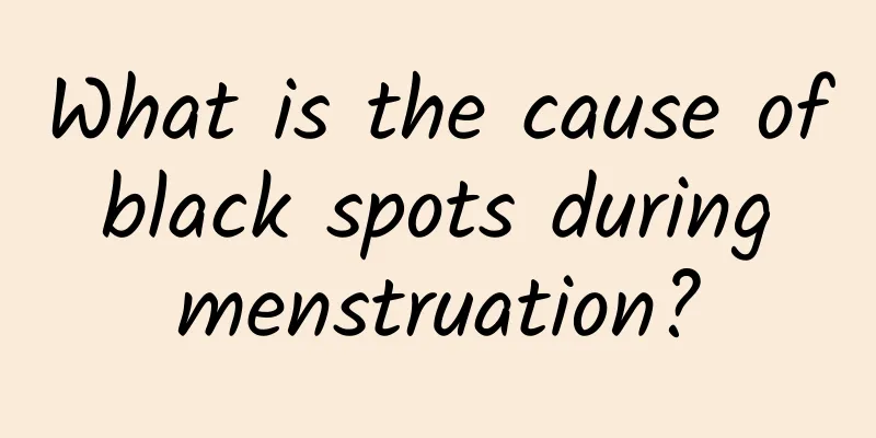 What is the cause of black spots during menstruation?