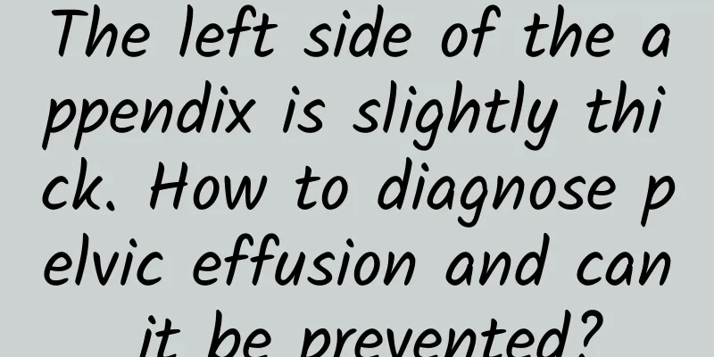 The left side of the appendix is ​​slightly thick. How to diagnose pelvic effusion and can it be prevented?