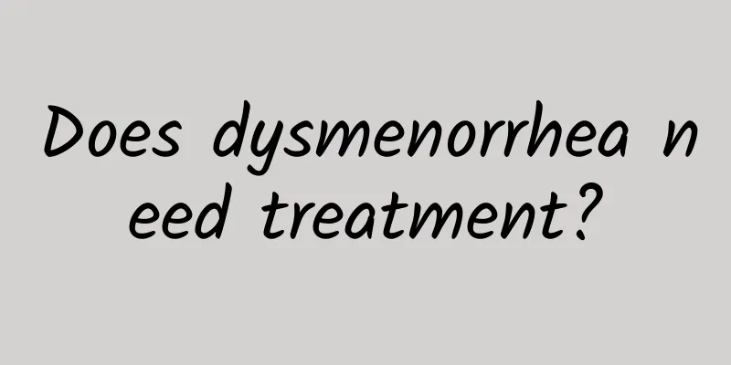 Does dysmenorrhea need treatment?