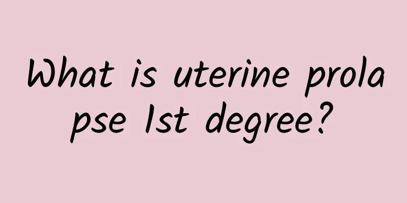What is uterine prolapse 1st degree?