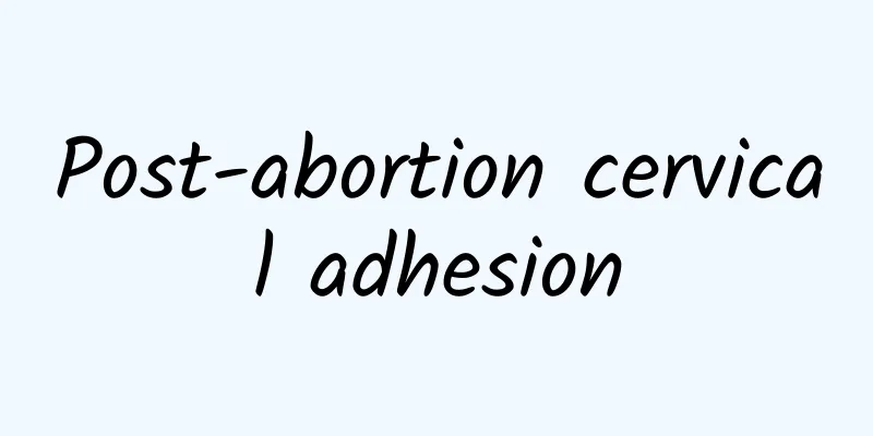 Post-abortion cervical adhesion