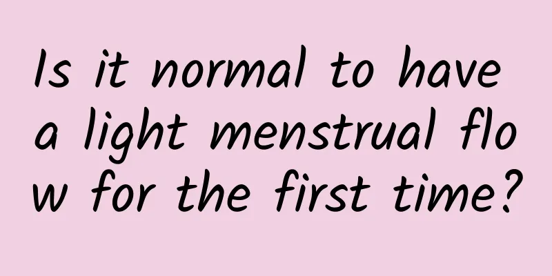 Is it normal to have a light menstrual flow for the first time?