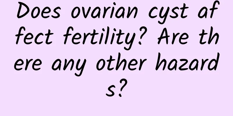 Does ovarian cyst affect fertility? Are there any other hazards?