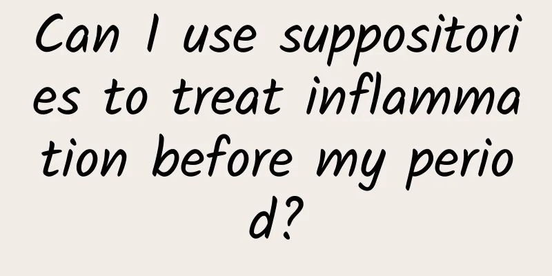 Can I use suppositories to treat inflammation before my period?
