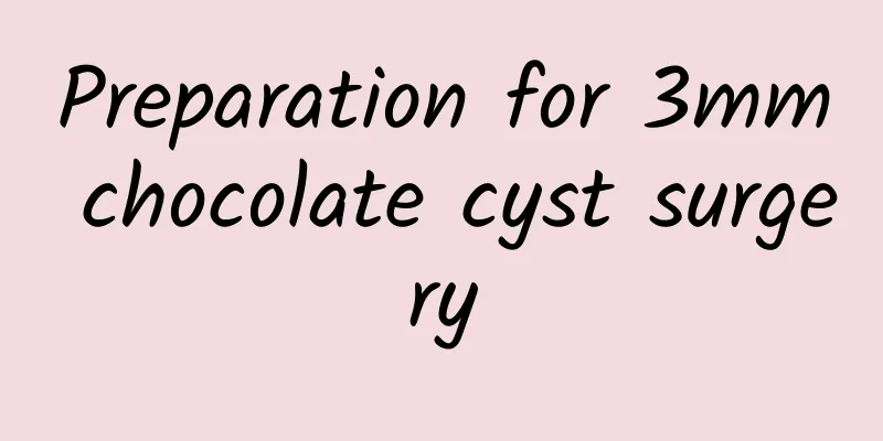 Preparation for 3mm chocolate cyst surgery