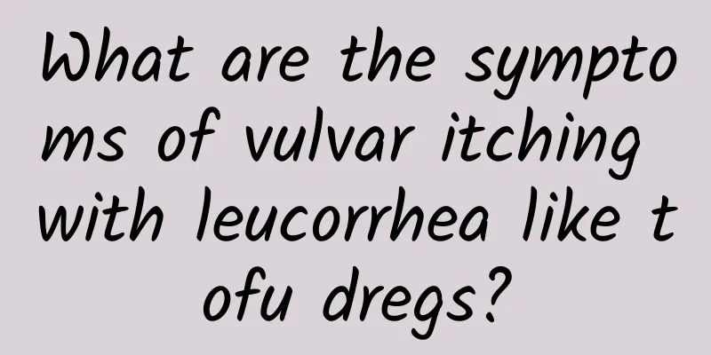 What are the symptoms of vulvar itching with leucorrhea like tofu dregs?