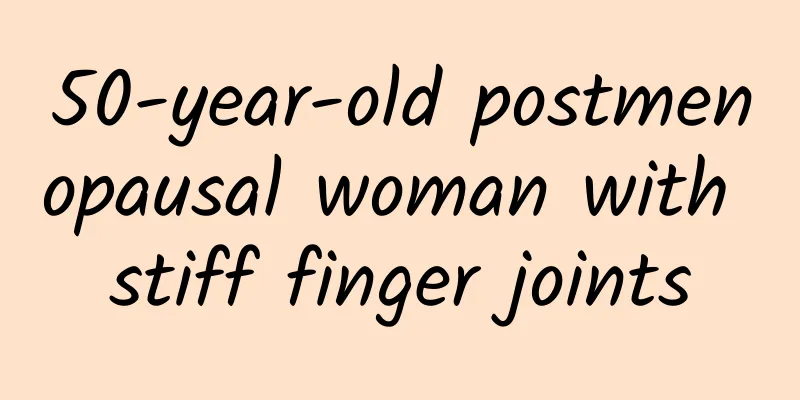 50-year-old postmenopausal woman with stiff finger joints