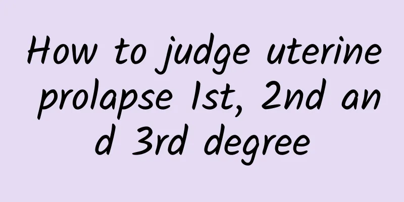 How to judge uterine prolapse 1st, 2nd and 3rd degree