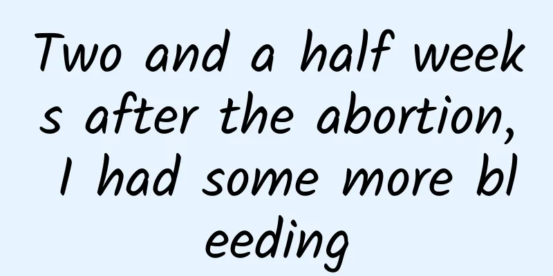 Two and a half weeks after the abortion, I had some more bleeding