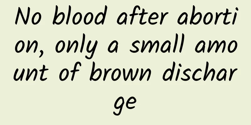 No blood after abortion, only a small amount of brown discharge
