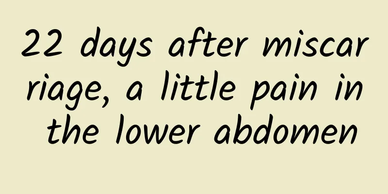 22 days after miscarriage, a little pain in the lower abdomen