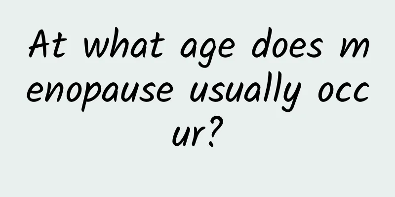 At what age does menopause usually occur?