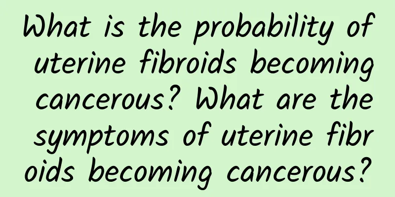 What is the probability of uterine fibroids becoming cancerous? What are the symptoms of uterine fibroids becoming cancerous?