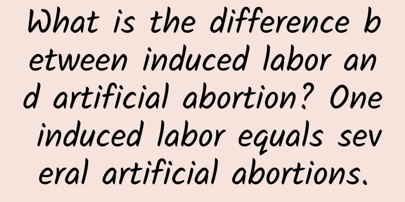 What is the difference between induced labor and artificial abortion? One induced labor equals several artificial abortions.