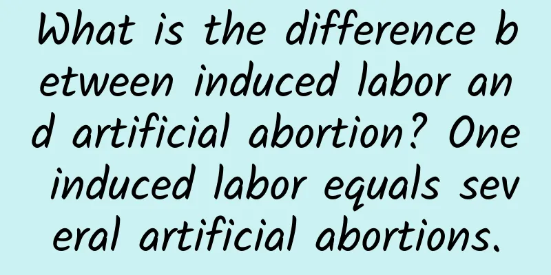 What is the difference between induced labor and artificial abortion? One induced labor equals several artificial abortions.
