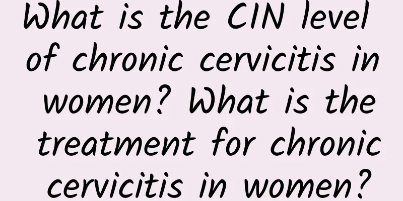 What is the CIN level of chronic cervicitis in women? What is the treatment for chronic cervicitis in women?