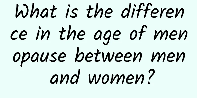 What is the difference in the age of menopause between men and women?