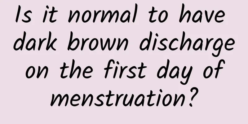 Is it normal to have dark brown discharge on the first day of menstruation?