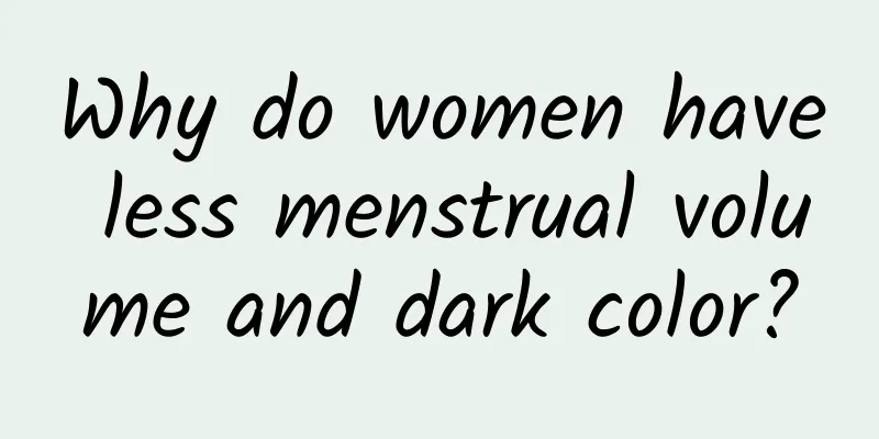 Why do women have less menstrual volume and dark color?