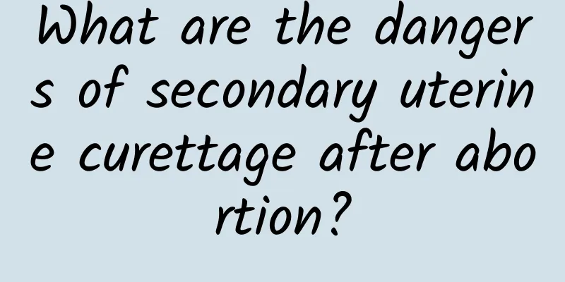 What are the dangers of secondary uterine curettage after abortion?