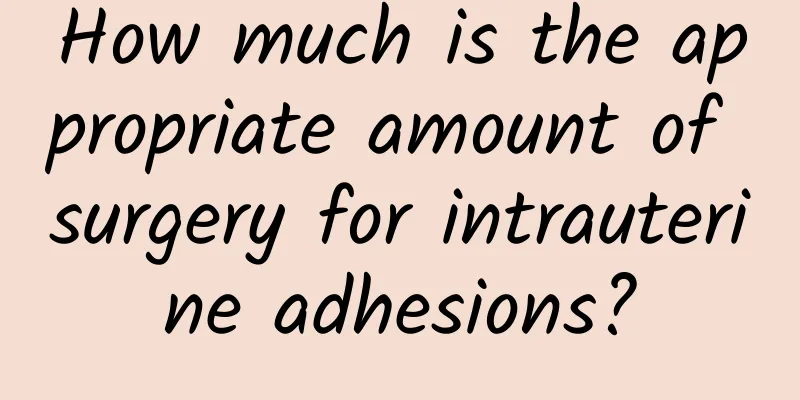 How much is the appropriate amount of surgery for intrauterine adhesions?