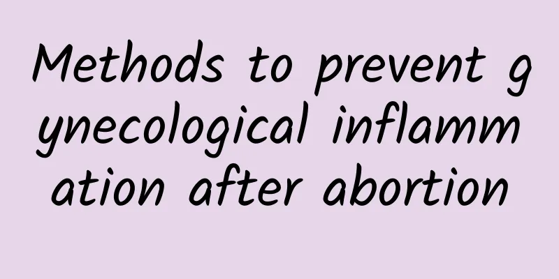 Methods to prevent gynecological inflammation after abortion