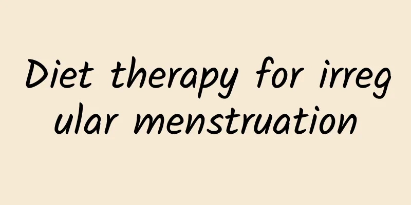 Diet therapy for irregular menstruation