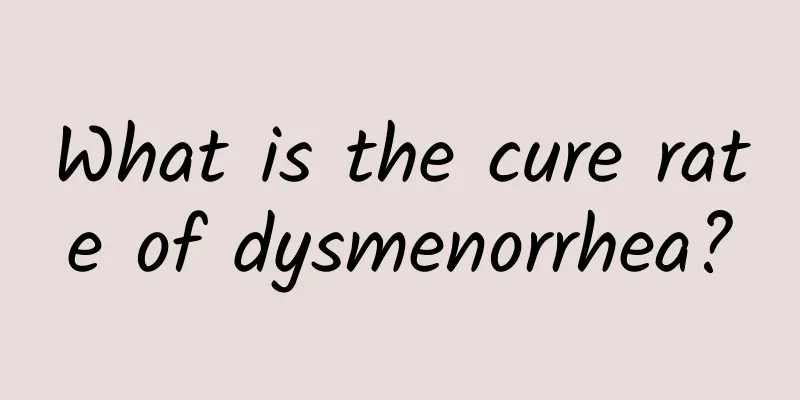 What is the cure rate of dysmenorrhea?
