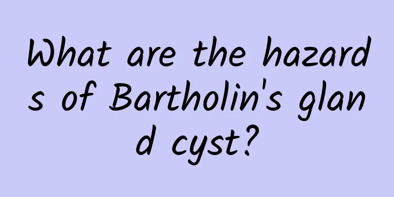 What are the hazards of Bartholin's gland cyst?