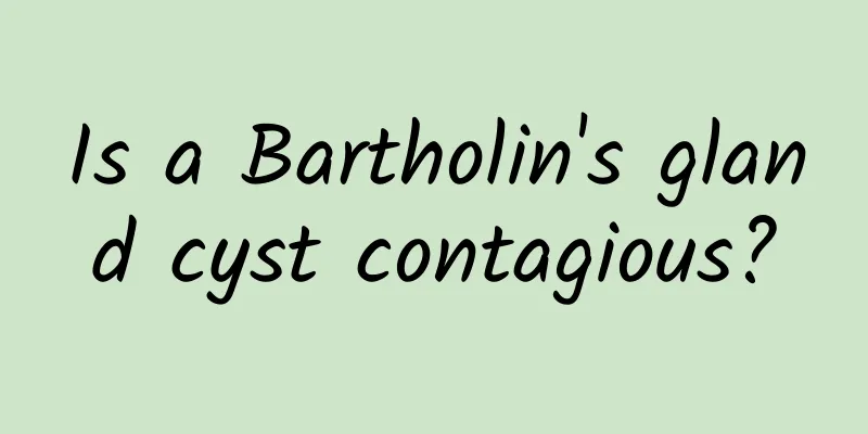 Is a Bartholin's gland cyst contagious?