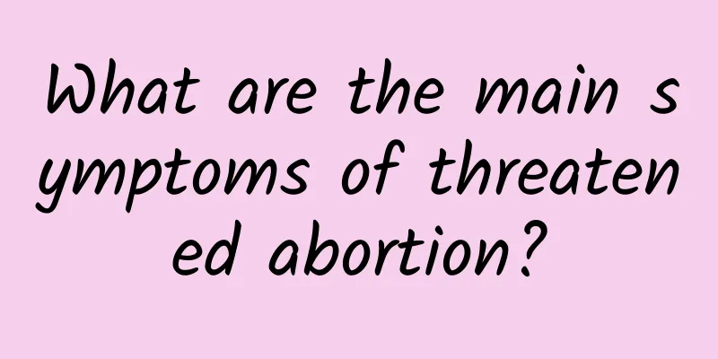 What are the main symptoms of threatened abortion?