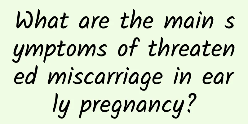 What are the main symptoms of threatened miscarriage in early pregnancy?