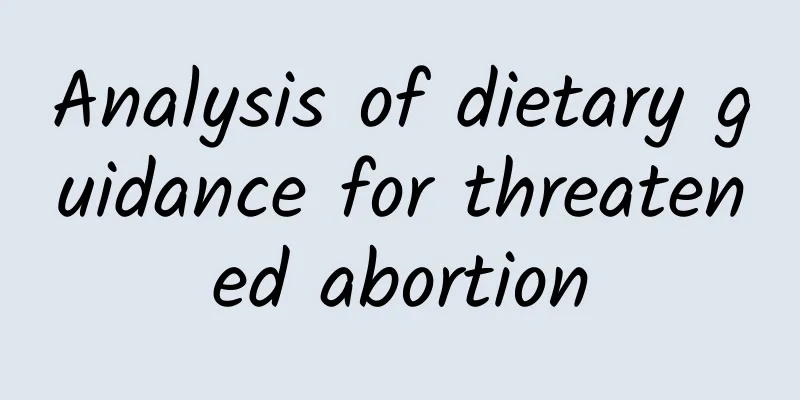 Analysis of dietary guidance for threatened abortion