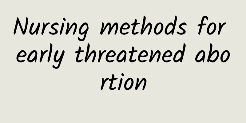 Nursing methods for early threatened abortion