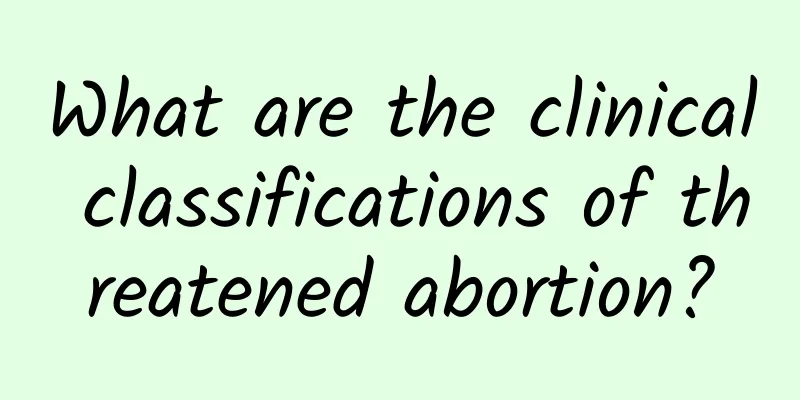 What are the clinical classifications of threatened abortion?