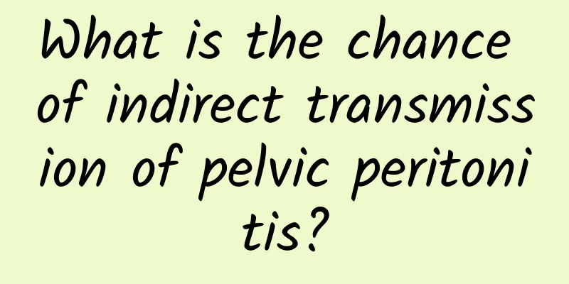 What is the chance of indirect transmission of pelvic peritonitis?