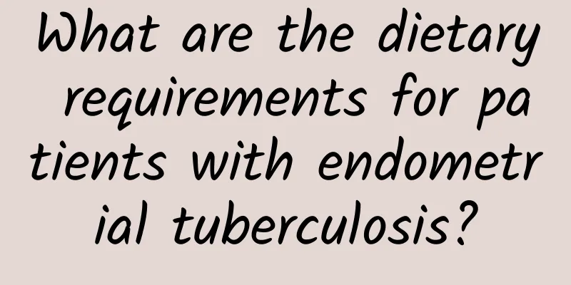 What are the dietary requirements for patients with endometrial tuberculosis?