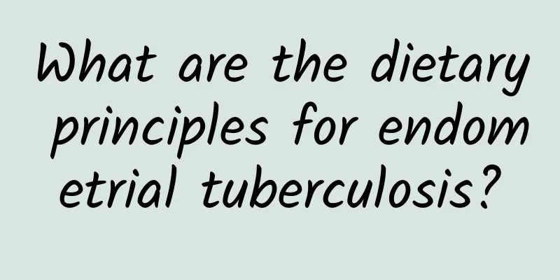 What are the dietary principles for endometrial tuberculosis?
