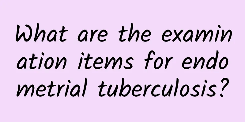 What are the examination items for endometrial tuberculosis?