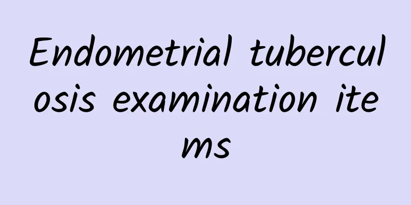 Endometrial tuberculosis examination items