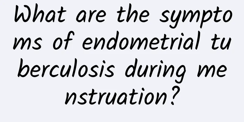What are the symptoms of endometrial tuberculosis during menstruation?