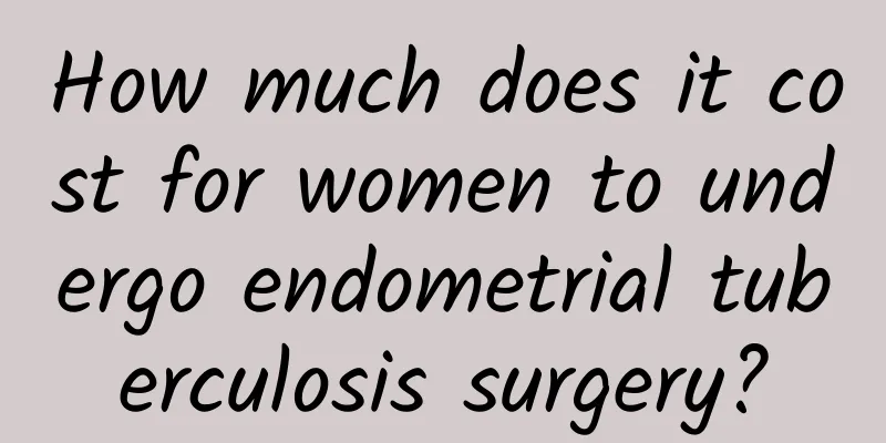 How much does it cost for women to undergo endometrial tuberculosis surgery?