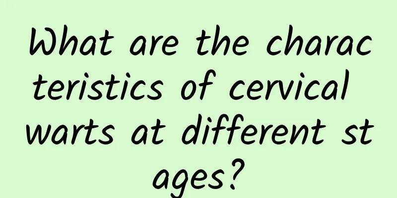 What are the characteristics of cervical warts at different stages?