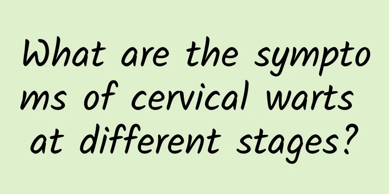 What are the symptoms of cervical warts at different stages?