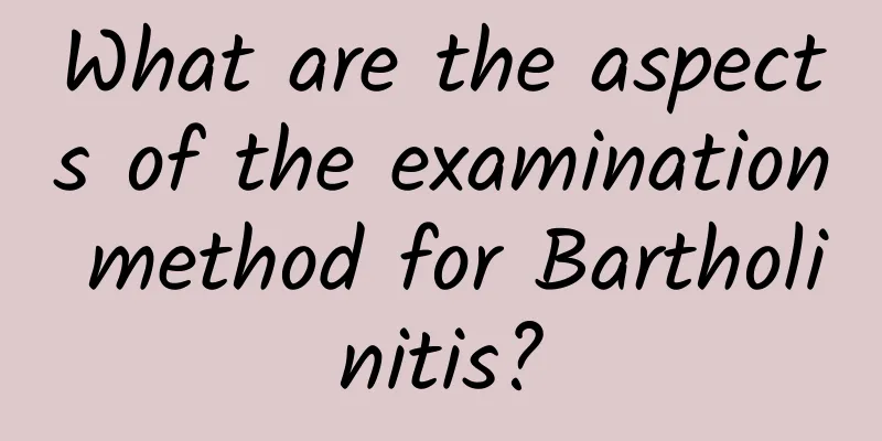 What are the aspects of the examination method for Bartholinitis?