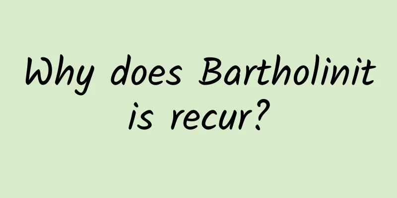 Why does Bartholinitis recur?