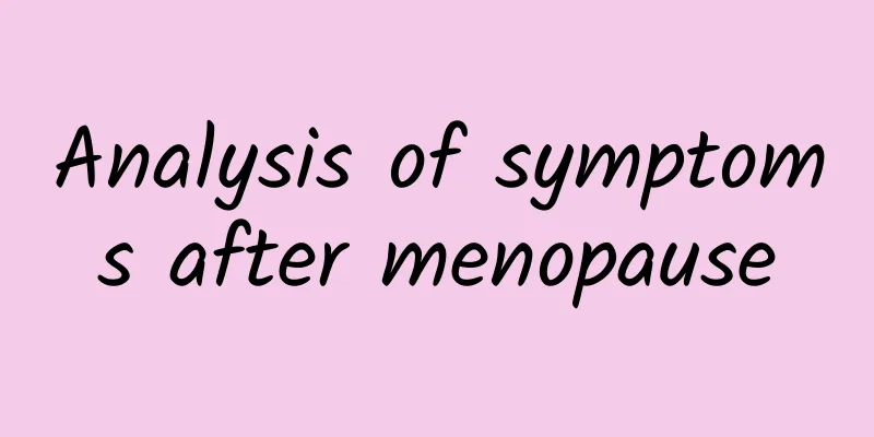 Analysis of symptoms after menopause