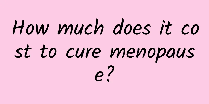 How much does it cost to cure menopause?