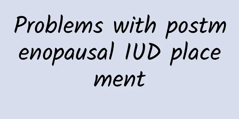 Problems with postmenopausal IUD placement
