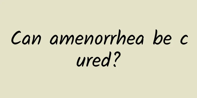 Can amenorrhea be cured?